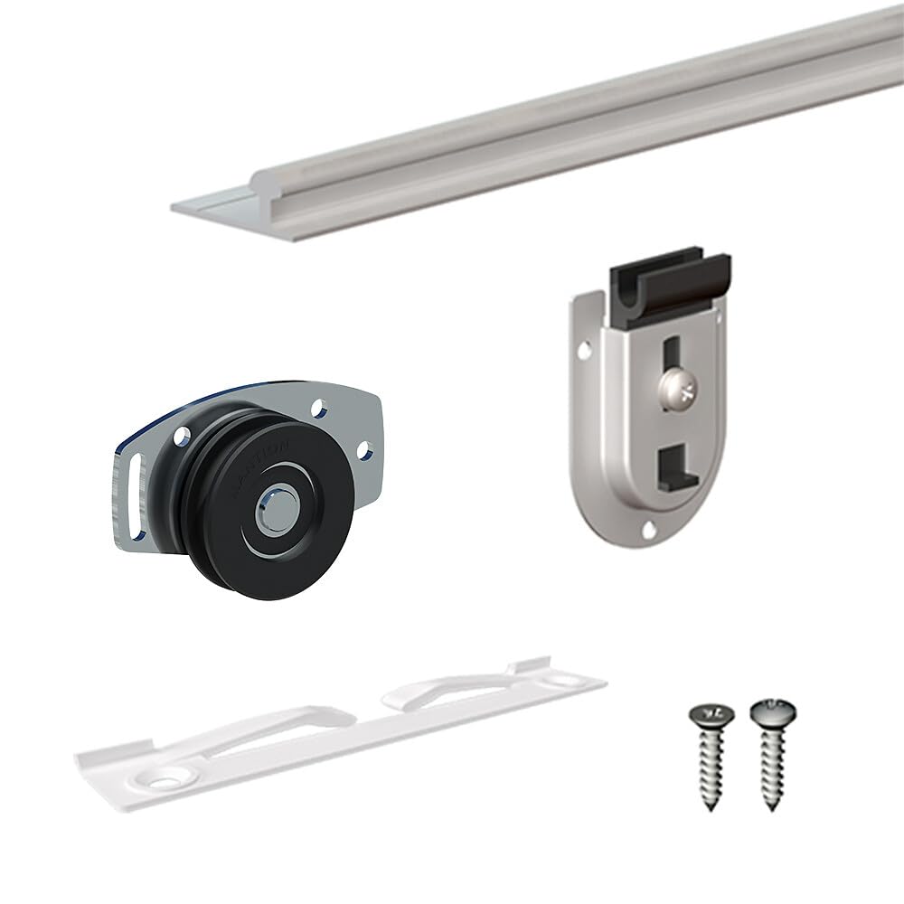 Système coulissant SLID'UP 130 pour 2 ou 3 portes de placard - rail 1,94 m - 70 kg