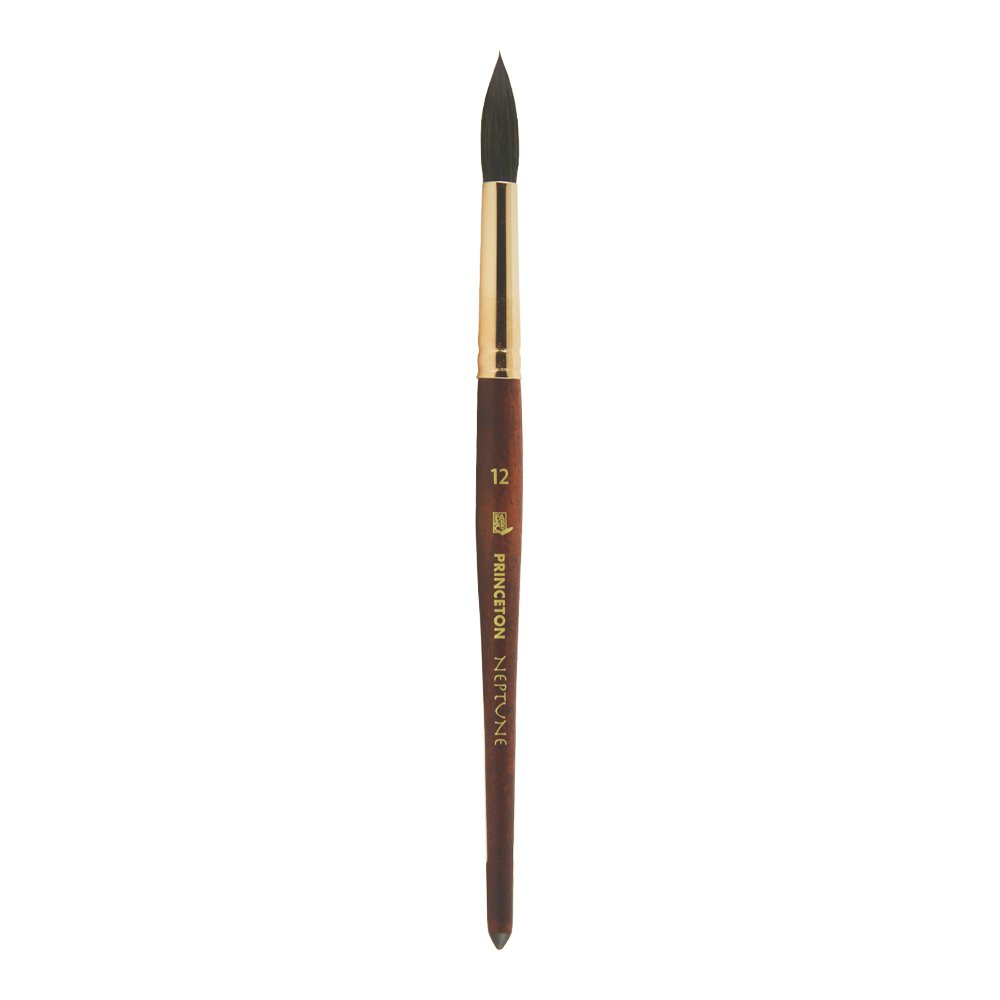 Princeton Artist Brush Neptune, Brushes for Watercolor Series 4750, Round Synthetic Squirrel, Size 12