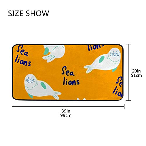 Tapis de cuisine antidérapant et imperméable super confortable jaune