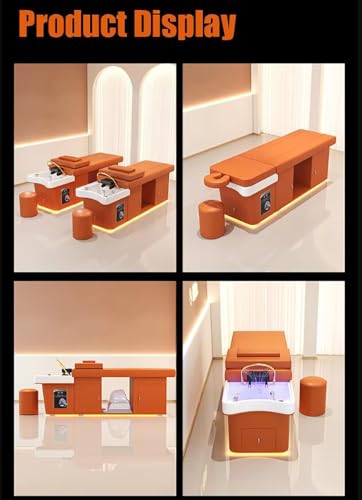 Image of Spa Shampoo Bed, Head Spa Scalp Shampoo Treatment Massage Bed, Water Circulation Massage Bed for Spas /Salons,Black