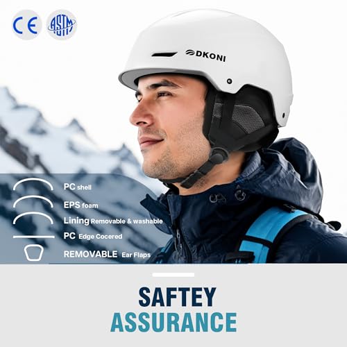 DKONI Ski Helmet, Snowboard Helmet for Men & Women, Three-Stage Adjustable Ventilation System, Adjustable Fit, Durable PC Shell, Protective EPS Foam, Snow Sports Helmet for Adults, Youth & Kids - Image 3