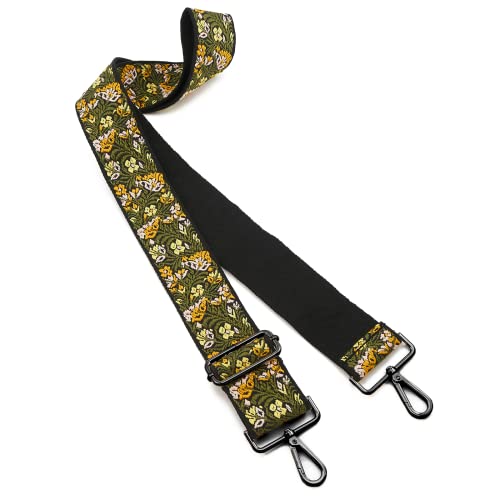 Image of ZOOEASS Nickel Buckles Wide Shoulder Strap Adjustable Replacement Belt Gun Buckles Guitar Style Crossbody Bag Strap