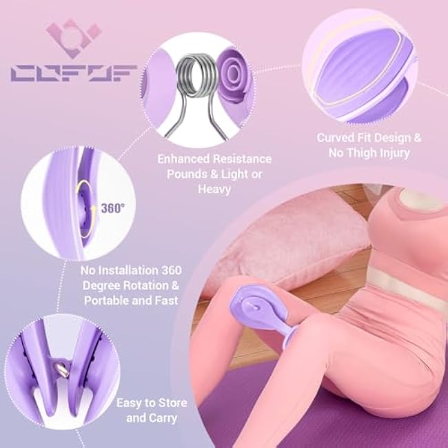 Thigh Master Thigh Exerciser for Women, Enhanced Resistance Hip and Pelvis Trainer, Inner Thigh Exercise Equipment Kegel Exercise Products for Women Home Gym