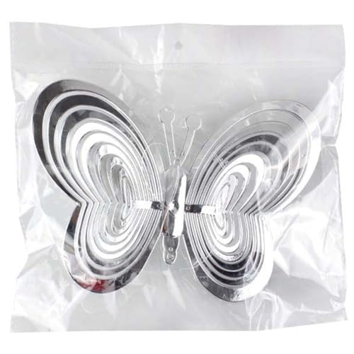 Joumitty Hilanderos de Viento de Mariposa, Adornos Colgantes, Atrapavientos Disuasorio de PáJaros, CarillóN de Viento Giratorio, DecoracióN para el Hogar y el JardíN C
