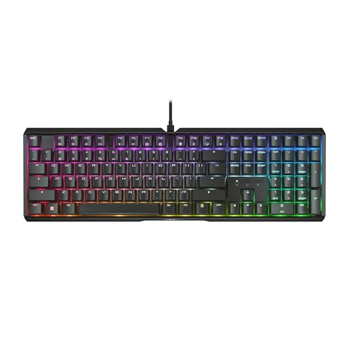CHERRY XTRFY MX 3.1, Wired Mechanical Gaming Keyboard, Durable Aluminum Housing, RGB Lighting, Integrated Damping Mechanisms, USB-A, MX2A Brown Switches, Black