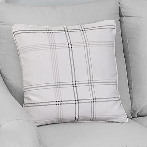 Sleepdown Natural Check Filled Cushion Cover