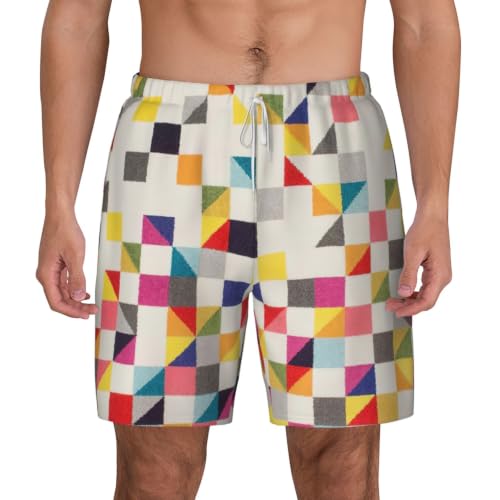 Short de bain homme imprimé géométrique idéal pour vos activités de plage