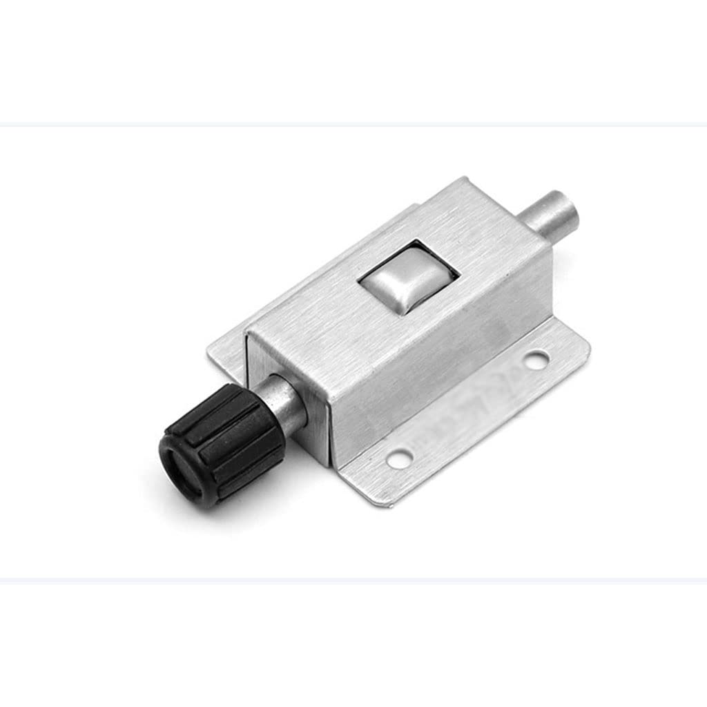 1 PC Perno de acero inoxidable Bollo de puerta antirrobo anti-robo Puerta anti-bloqueo Hebilla Perno de resorte Puerta de seguridad Cerraduras Latch