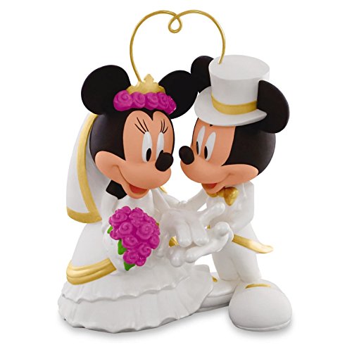 Hallmark I Do Times Two Mickey Mouse and Minnie Mouse Disney Wedding 2016 Keepsake Ornament