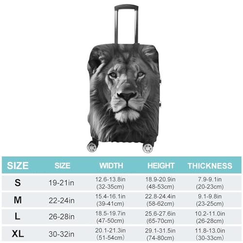 African Lion Luggage Covers Tsa Approved Suitcase Cover Elastic Washable Luggage Sleeve Carry on Cover Protector Anti-Scratch Suitcase Protector Fits 19-30 Inch Case(S)2