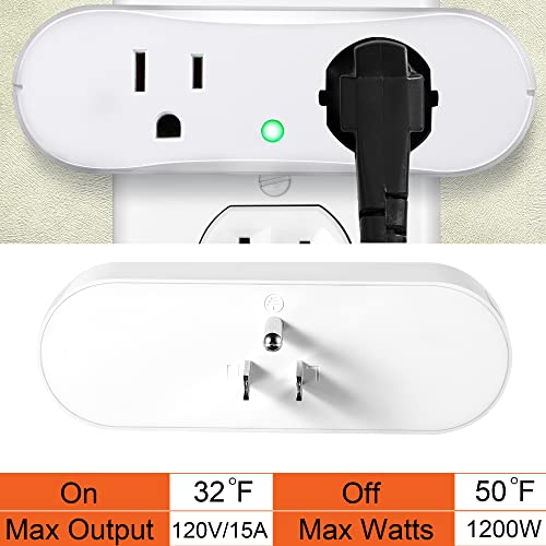 Thermostatically Controlled Outlet: (1 Pcs)Automatically Turn On Below 32℉, Turn Off Above 47℉ Unnecessary To Turn Off Power Manually In Cold Winter Cube #TOP1