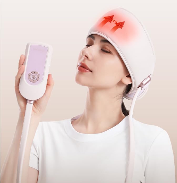 Masseur de tête électrique haut de gamme avec coussins gonflables et thermothérapie - 5