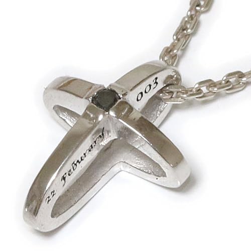 K18WG ブラックダイヤ1.00ct ファセットローズカット クロスネックレス K18・ダブルカットブラックダイヤモンドクロスペンダント – ex