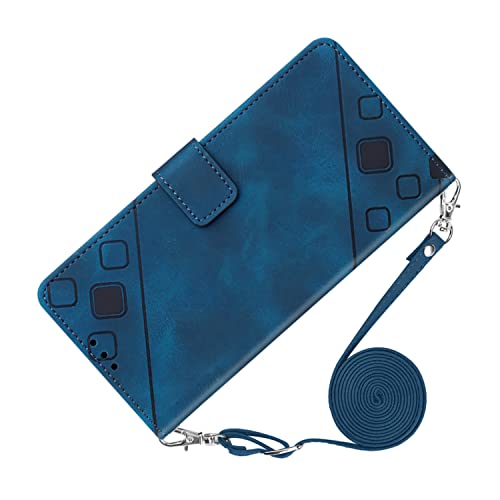 Guscio protettivo completo compatibile con Oppo A9 A5 A 9 5 2020 CPH1931 CPH1959 CPH1937 CPH1939 Custodia a portafoglio con clip anti-caduta Flip Cover Custodia in pelle (blu, Oppo A5 2020)