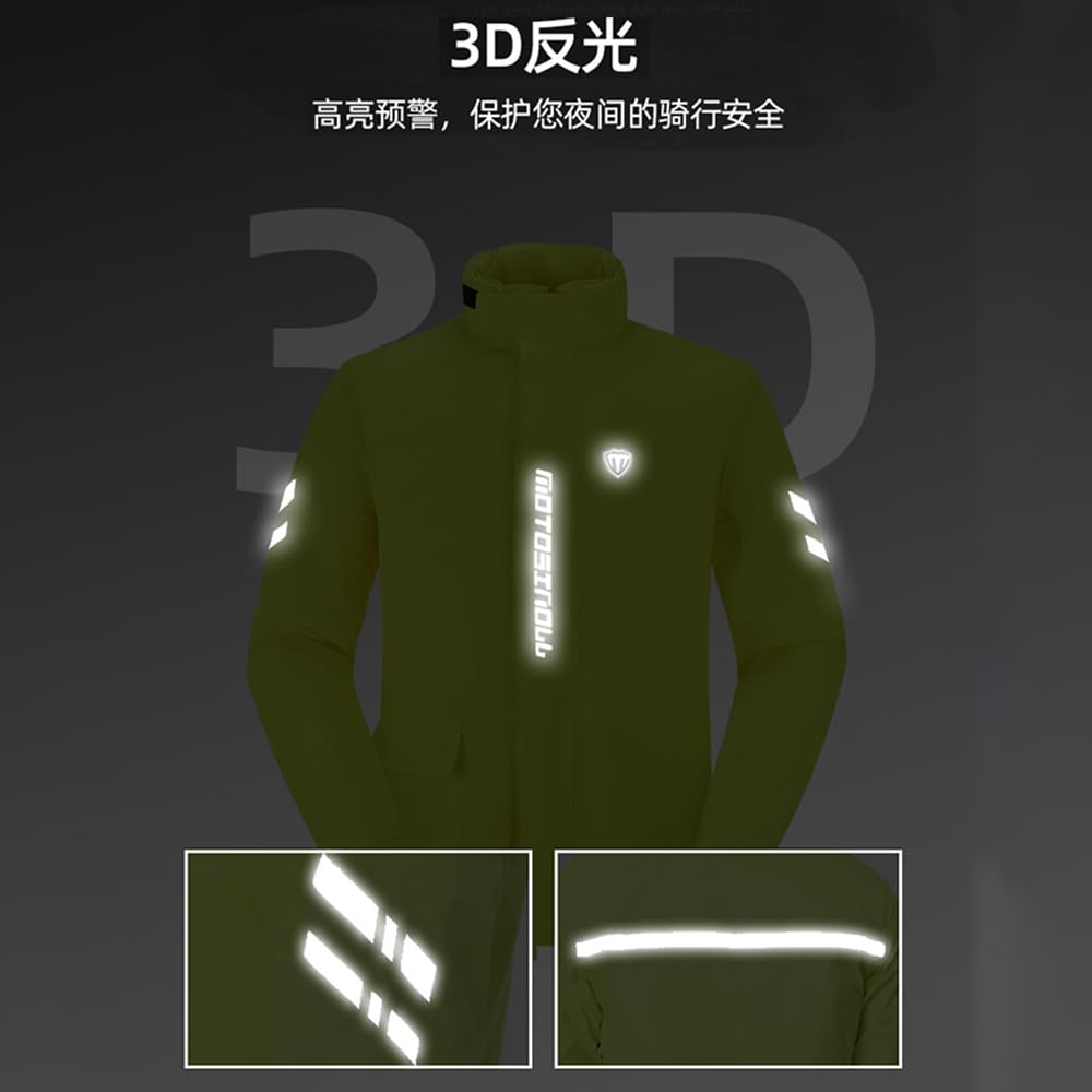 Hcclijo Männer Moto Regenmantel Regen Mantel Jacke Hosen Motorrad Angeln Sommer Motorrad Biker Regen Set