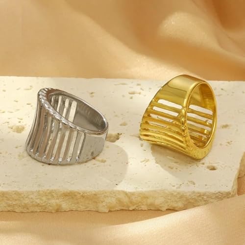 Bandes de mariage de luxe légères au design large et finitions polies