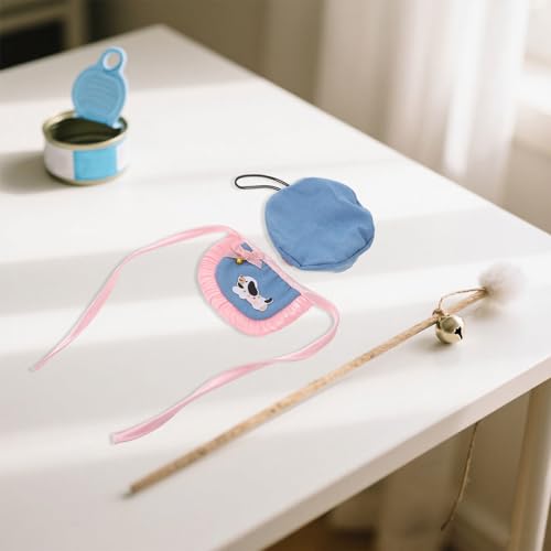 Disfraz para perros y gatos Toddmomy set con gorro y babero miniatura 6
