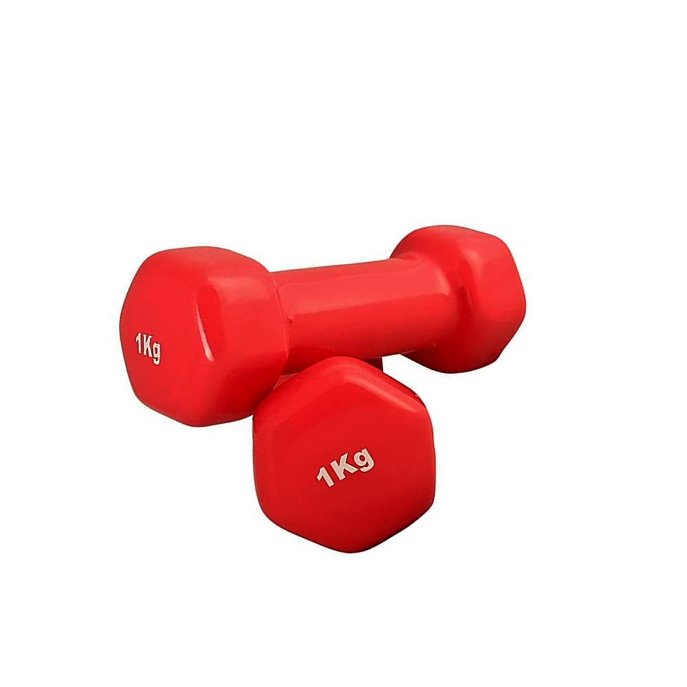 Unisex Hexagon Vinyl Fixed Dumbbell - Pair Set Hand Weights for Strength Training - Weight Loss, Workout Bench, Gym Dumbbells, and Home Workouts - Set of 2, 1 kg (B0CHMMRG2G) Amazon Price History, Amazon Price Tracker