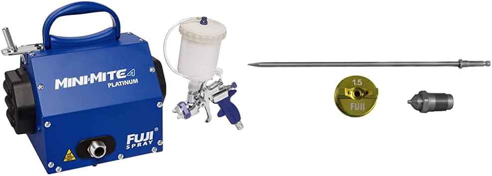 Fuji 2804-T75G Mini-Mite 4 Platinum - T75G Gravity HVLP Spray System & Aircap Set #4 for T-Series Spray Gun