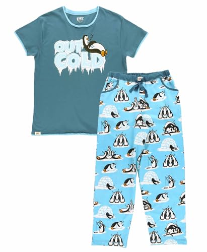 Lazy One Women's Pajama Set, Short Sleeves with Cute Prints, Relaxed Fit