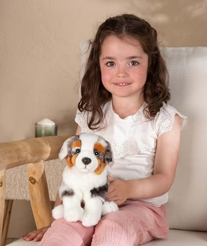 GIPSY TOYS - Sitzender Hund 25 cm Australischer Schäferhund - Kuscheltier für Kinder - In 8 verschiedenen Modellen erhältlich - 071523
