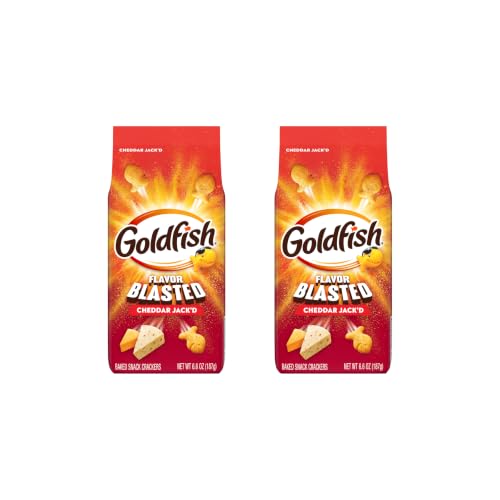 Goldfish Flavor Blasted Cheddar Jack'd Crackers, 6.6 Oz Bag (2 Pack)