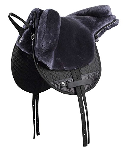 Engel Reitsport | FELLSA-R2-ANT | Hochwertiger Fellsattel | echtes Merino Lammfell | baumloses Bare-Back-pad...