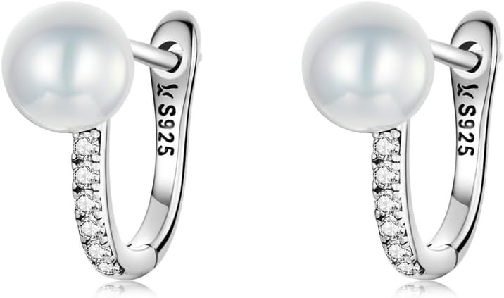 S925 Sterling Silver Hoop Hypoallergenic Earrings for Women Dachshund Cat Butterfly Iris Star Leaves Shell Pearl & Cross Design Earrings as Gifts for women