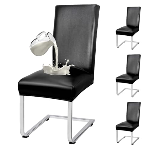 WENZMOC PU Leather Dining Chair Covers Removable 100%...