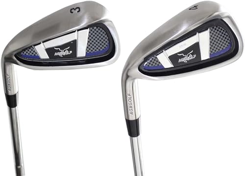 AGXGOLF; Men's Left Hand XS Wide Sole Edition Irons Set: 3-9 +PW + Free Sand Wedge: 2X-Tall Length: US Built