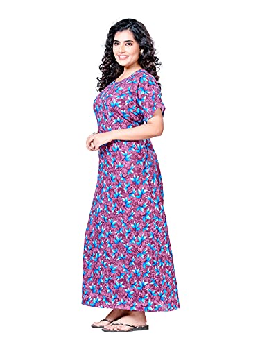 Image of PNAEONG Women Cotton Maxi Sleepwear
