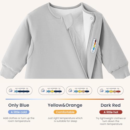 Image of kaiya baby Unisex Sleeping Bag for Babies and Toddlers 2.5 Tog Sleep Sack, Long Sleeve Sleep Sack, Wearable Blanket Baby