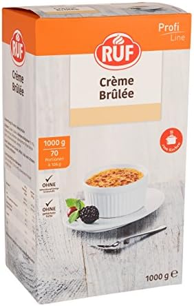 RUF Crème Brûlée, Dessertcreme zum Servieren mit knackiger Zucker-Kruste, für Buffet und Menü, Großpackung, 1x1000g