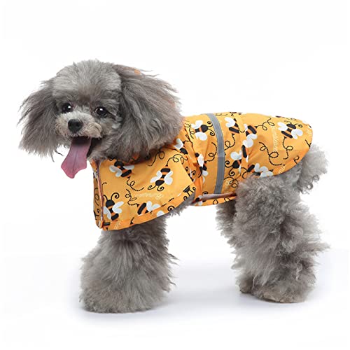 Pet Dog Hooded Rain Coat Bee Pattern Lightweight Waterproof Reflective Puppy Raincoat Raincoat Adjustable Pet Water Proof Clothes Lightweight Rain Jacket Poncho Hoodies with Strip (XXL) Pet Dog Hooded Rain Coat Bee Pattern Lightweight Waterproof Reflective Puppy Raincoat Raincoat Adjustable Pet Water Proof Clothes Lightweight Rain Jacket Poncho Hoodies with Strip (XXL)
