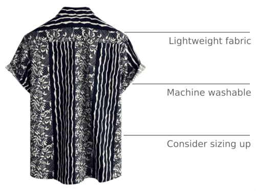 Image of VATPAVE Mens Casual Hawaiian Floral Shirts Short Sleeve Button Down Tropical Shirts Beach Summer Shirts