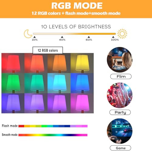 Image of PASSICA DECOR Battery Operated Wall Sconce Set of Two, with Dimmable Rechargeable Light Bulbs,Wireless Wall Lights Remote Control, 15 Colors, Easy to Install Lights for Bedroom Living Room