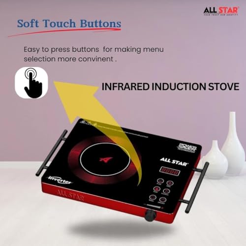 Image of 2200W Infrared Cooktop Stove, Digital Display, Touch Control, Infrared Hot Plate