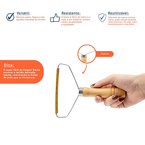 OIKOS ANIMAL Escova De Cobre Tira Pelos