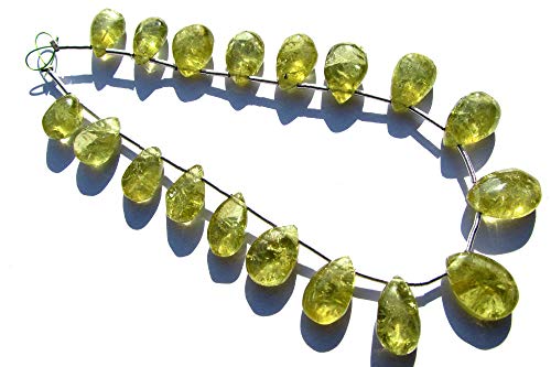 Perles de péridot poire lisse pierre semi précieuse pour création bijoux DIY