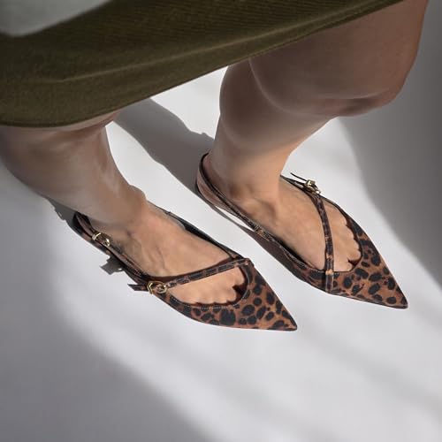 LUMINOSA Women’s Pointed-Toe Cross-Strap Flats4