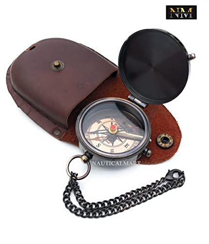 Brújula de latón portátil Nautical-Mart miniatura 2