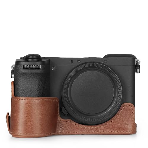 Demi-étui cuir véritable MegaGear pour Sony Alpha a6700 antichoc - 7