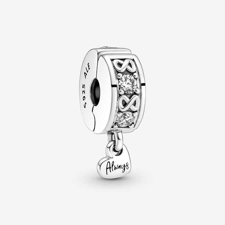 PANDORA Family Always Pavé Clip Charm - Gift for Her - Compatible with PANDORA Moments - Sterling Silver with Cubic Zirconia - With Gift Box2
