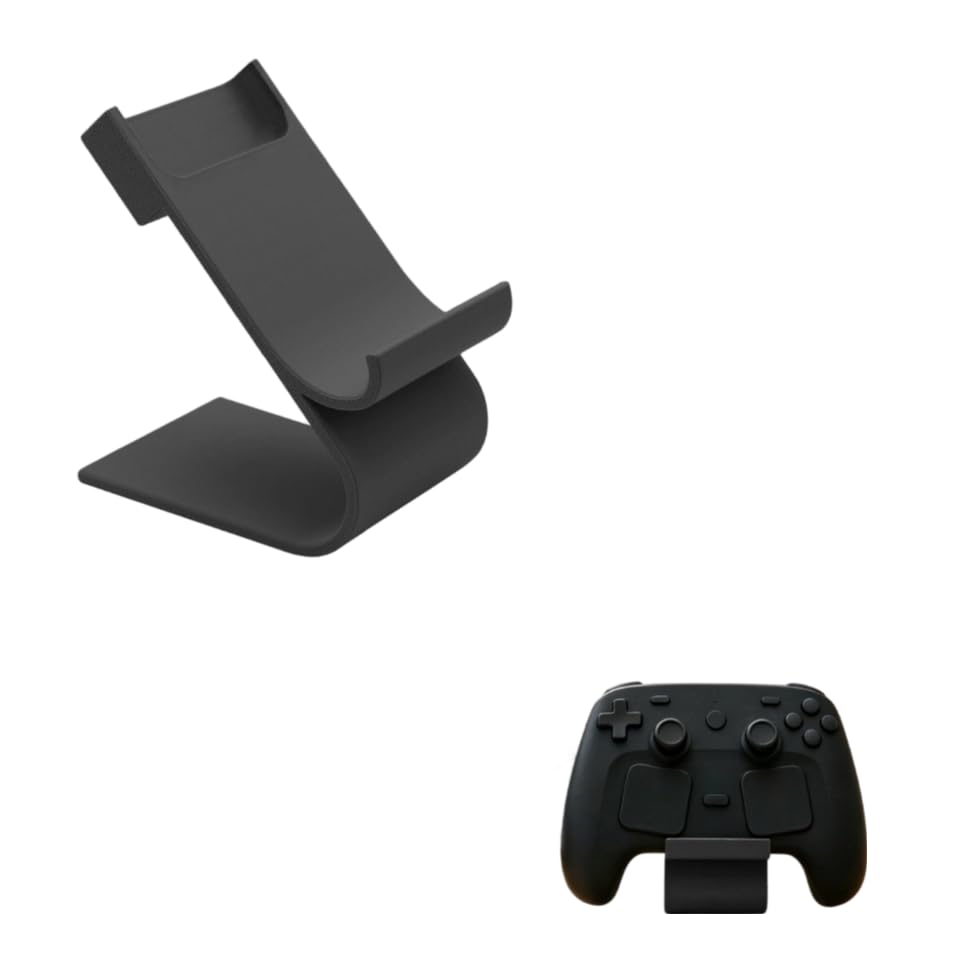 IFEEHE Desktop Holder Dock Display Stand Adjustable For Steam Controller 2 Game Accessories (Black)