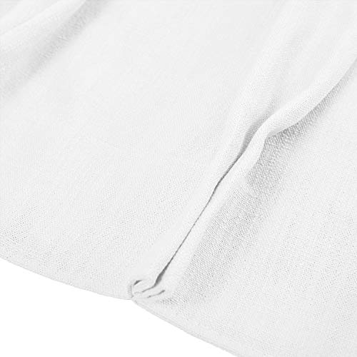 Twopages Pinch Pleat Cotton Linen Textured Curtain 52W X 102L Inch, Room Darkening Privacy Added Drape For Bedroom Nursery, Paper White, 1 Panel #TOP2