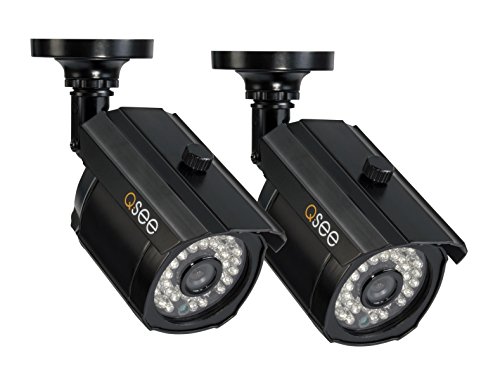 Q-See QM1201B-2 900TV Lines of Resolution Analog Bullet Security Camera 2-Pack with 100' Night Vision(Black)