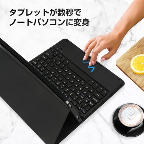 LAMA iPad キーボードケース A16 第11世代11インチ2025 第10世代 10.9インチ 2022用 ペンシルホルダー付き 脱着可能なキーボードケース、 多角度調整可能 ブラック