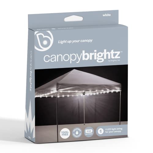 Canopybrightz Led Canopy Lights, White - Outdoor Canopy Tent Lights For 10'X10' Tents - Instant Pop Up Canopy Lights - Tailgate Tent Light - 40-Foot Led Light For Camping Tailgating Trade Shows & More #TOP6