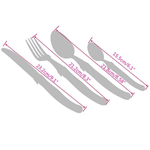 24pcs conjunto de cubiertos de acero inoxidable Manijas de madera Cuchillo de carne Cuchillo Cucharada Cucharada Cucharada Cubiertos Regalo Partido Cena Cena Conjunto