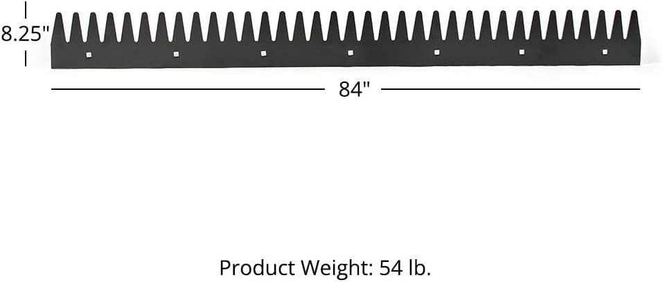 Titan Attachments 84" Plane Comb Attachment for Skid Steer Land Plane, Heavy-Duty Bolt-On Replacement Cutting Edge for Gravel, Dirt, and Uneven Surfaces